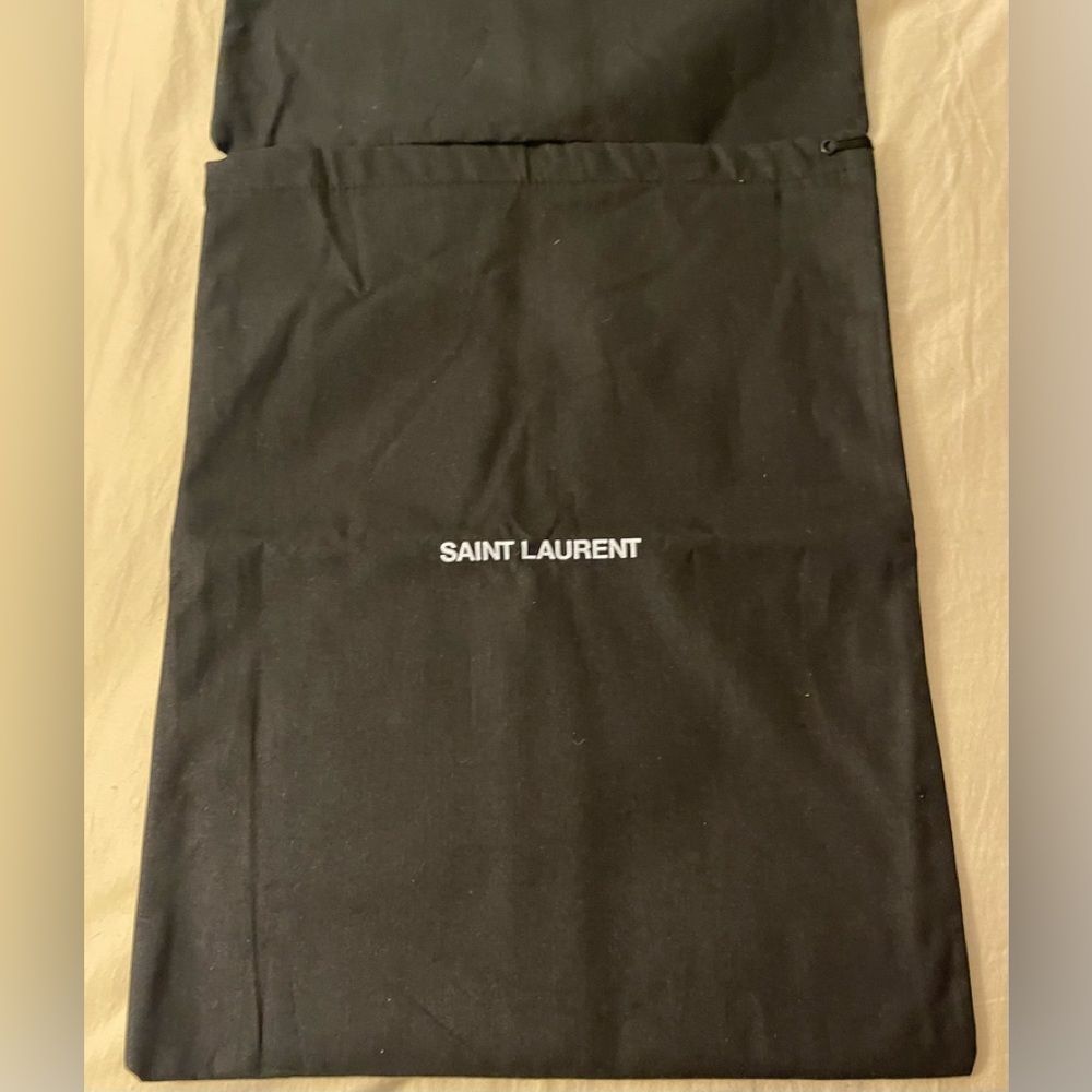 (2) New Saint Laurent Black Dust Bags 15”X 12” - Picture 2 of 5